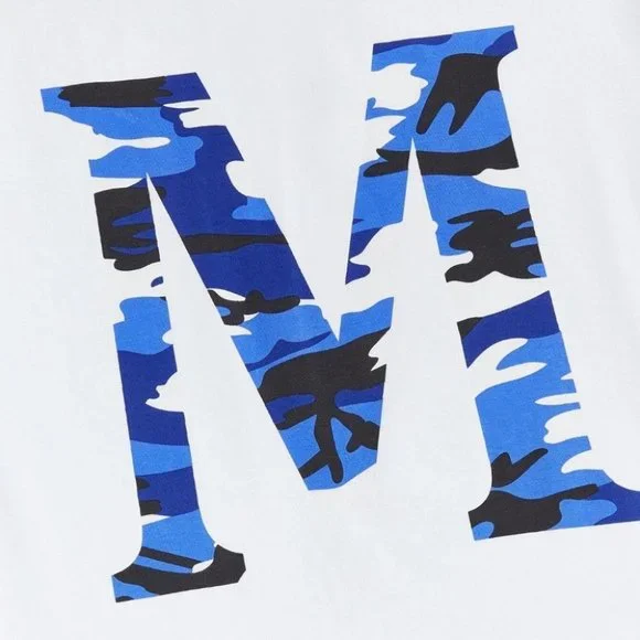Casual Streetstyle Blue Camo Men Graphic Top & Sweatpants Set - Picture 6 of 6